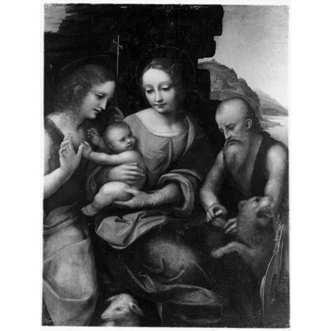Madonna con Bambino e Santi (dipinto) di Pedrini Giovanni detto Giampietrino (sec. XVI)