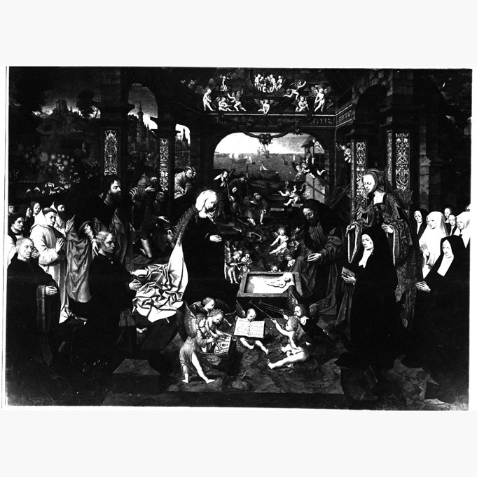 adorazione di Gesù Bambino (dipinto) di Cornelisz Jacob (sec. XVI)