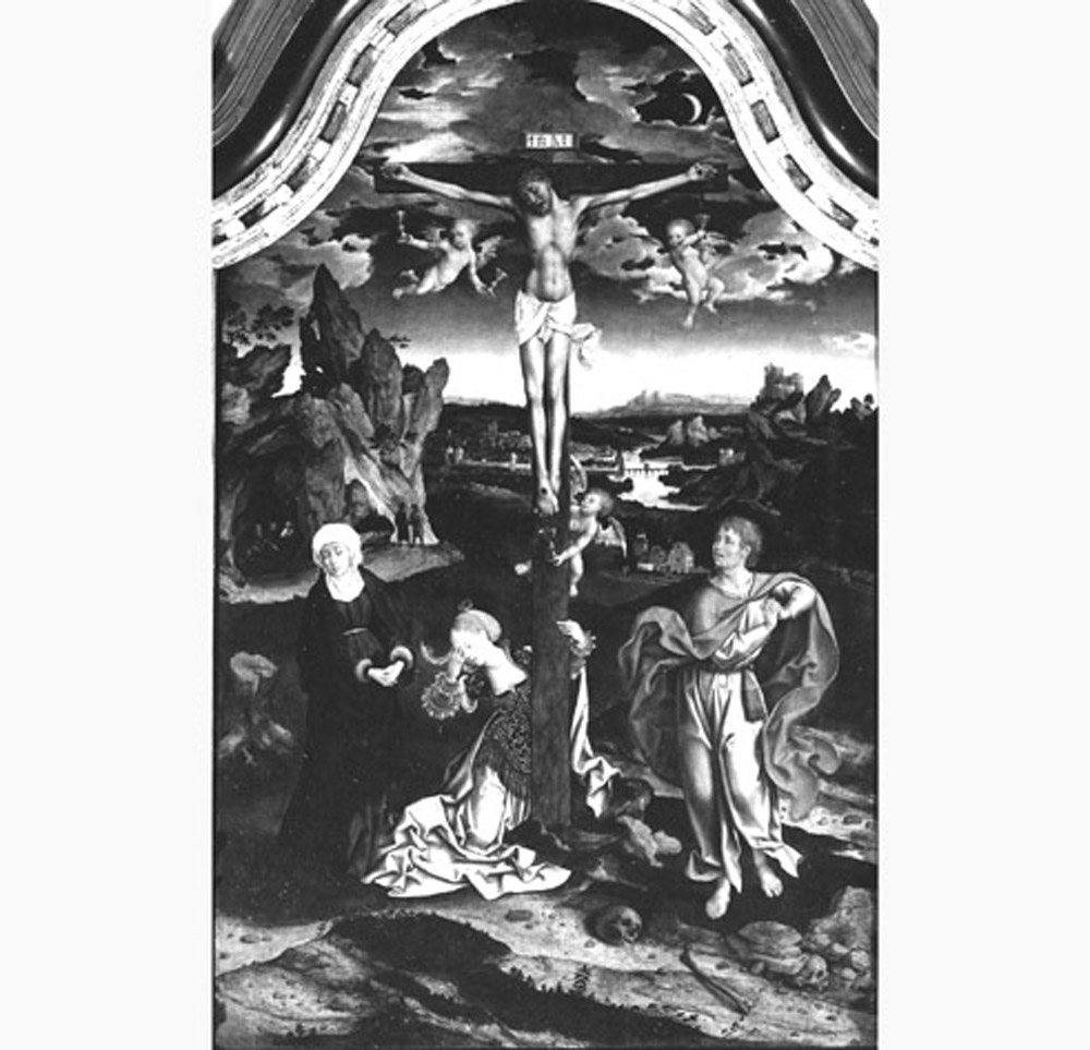 crocifissione (dipinto, elemento d'insieme) di Van Cleve Joos (sec. XVI)