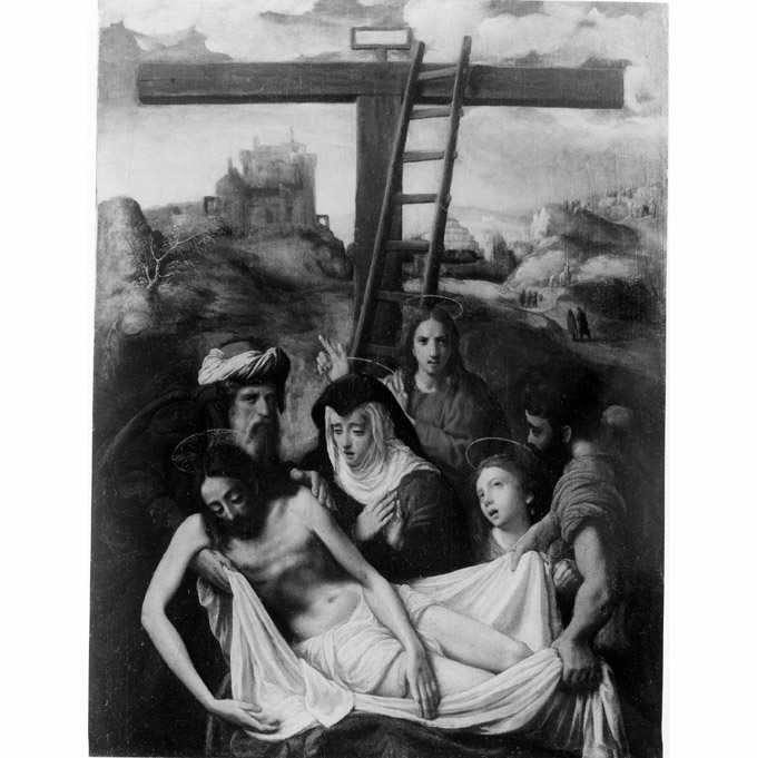 compianto sul Cristo morto (dipinto) - ambito fiammingo (primo quarto sec. XVI)