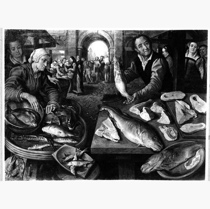 mercato del pesce (dipinto) di Beuckelaer Joachim (sec. XVI)