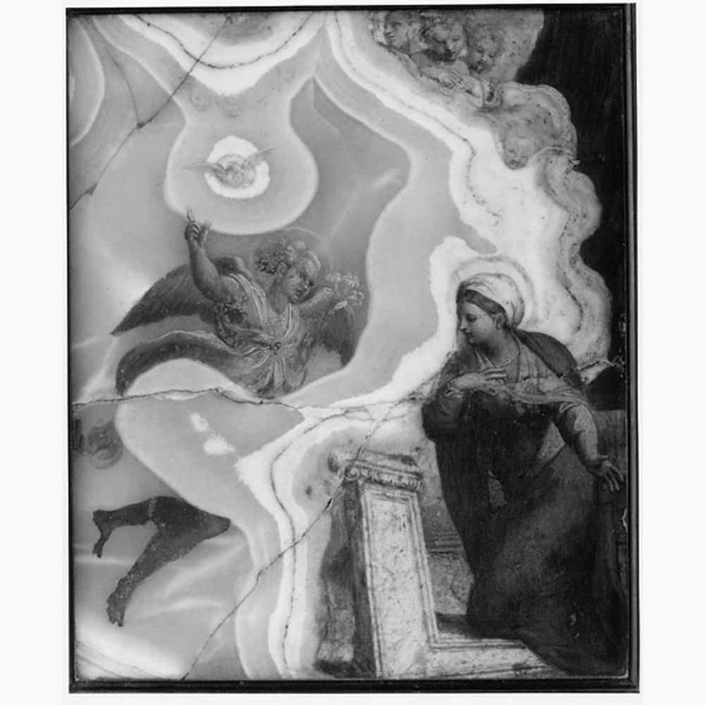 Annunciazione (dipinto, elemento d'insieme) di Carracci Annibale (bottega) (sec. XVII)