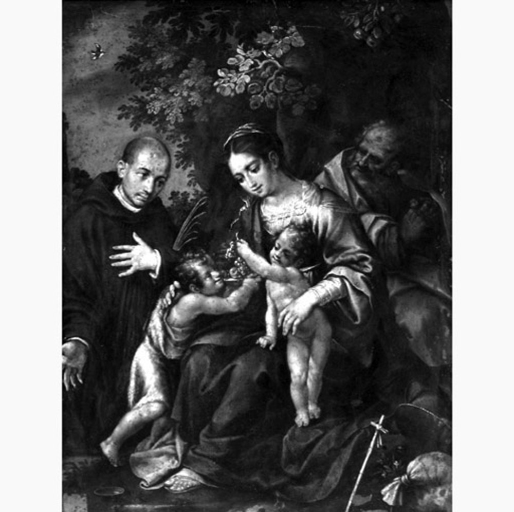 Sacra Famiglia con San Giovanni Battista bambino (dipinto) di Passerotti Tiburzio (sec. XVI)