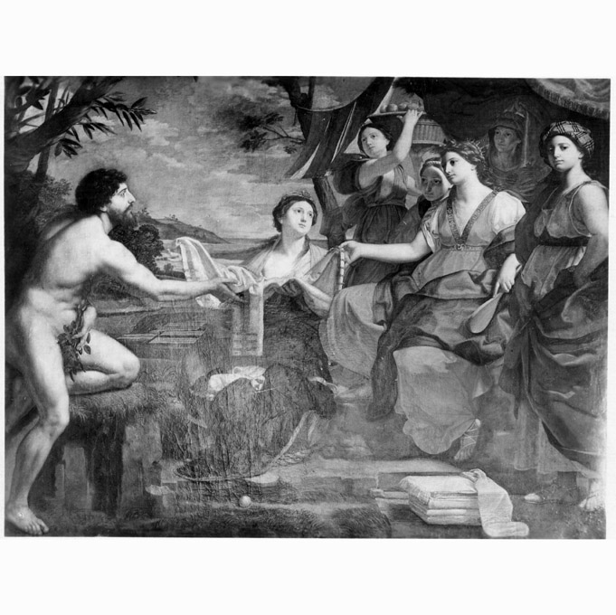 Ulisse e Nausica (dipinto, opera isolata) di Desubleo Michele detto Michele Fiammingo (sec. XVII)