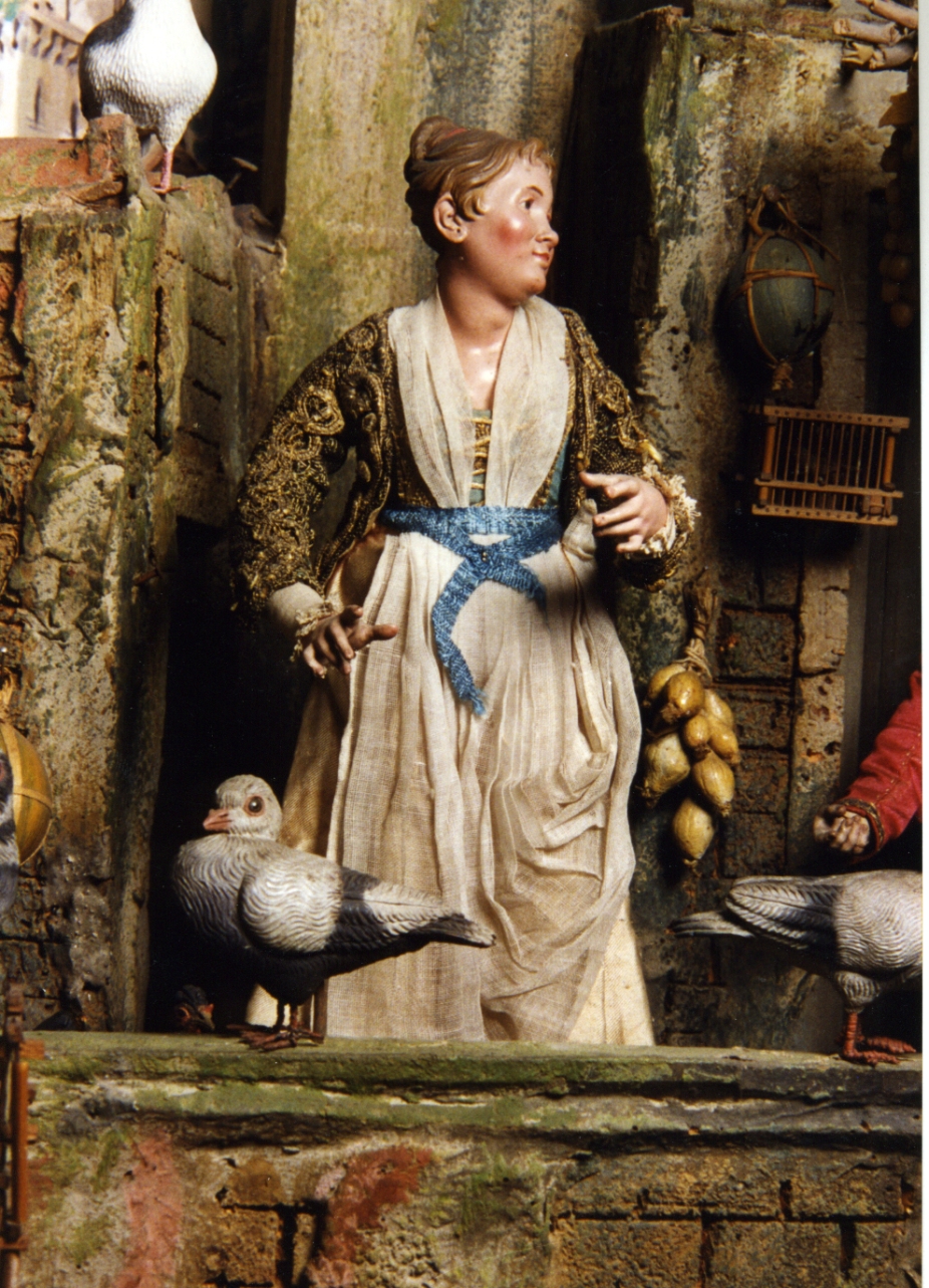 figura femminile (statuetta di presepio) - bottega napoletana (secc. XVIII/ XIX)