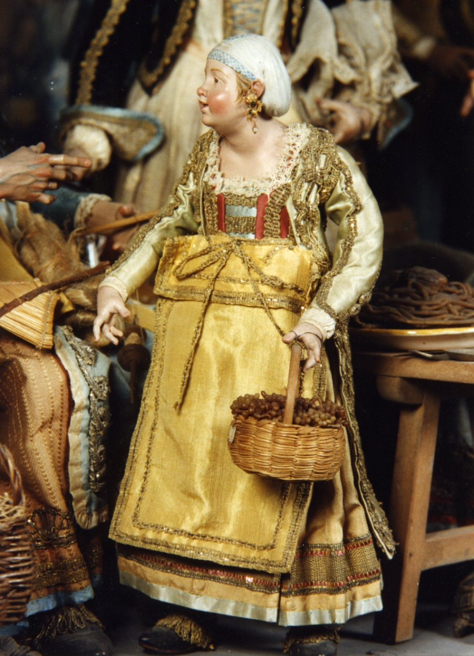 figura femminile (statuetta di presepio) - bottega napoletana (secc. XVIII/ XIX)