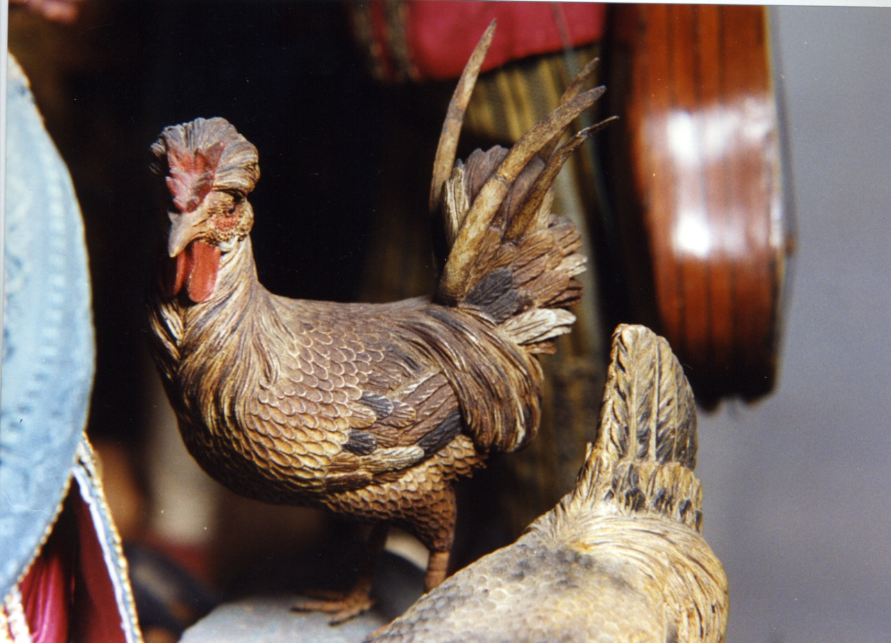gallo (scultura miniaturistica) - bottega napoletana (secc. XVIII/ XIX)