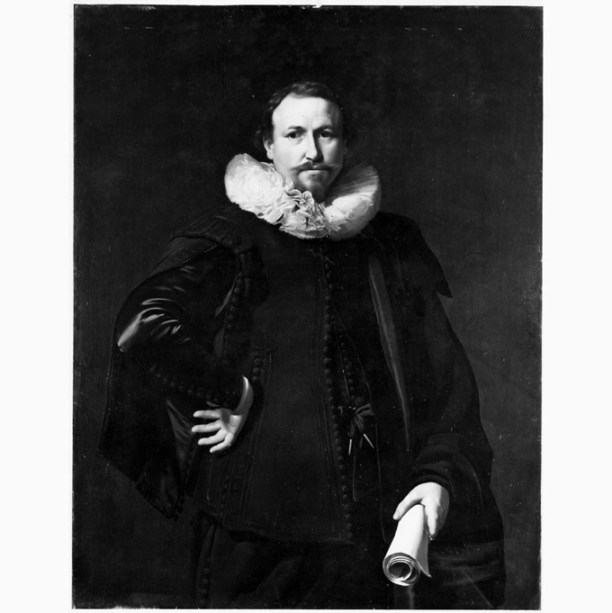 ritratto d'uomo (dipinto, opera isolata) di De Keyser Thomas (sec. XVII)