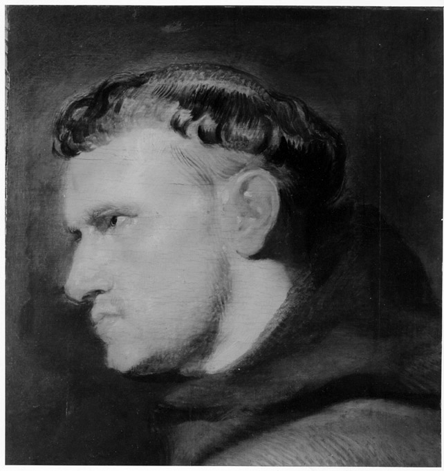 testa d'uomo (dipinto, opera isolata) di Rubens Pieter Paul (scuola) (sec. XVII)