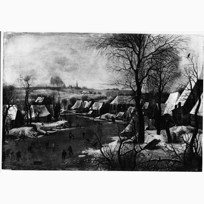 paesaggio invernale (dipinto, opera isolata) di Brueghel Pieter (sec. XVI)