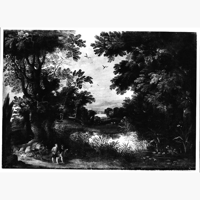 paesaggio (dipinto, opera isolata) - ambito fiammingo (sec. XVII)
