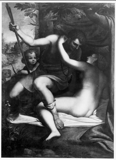 Venere e Adone (dipinto, serie) di Cambiaso Luca (sec. XVI)