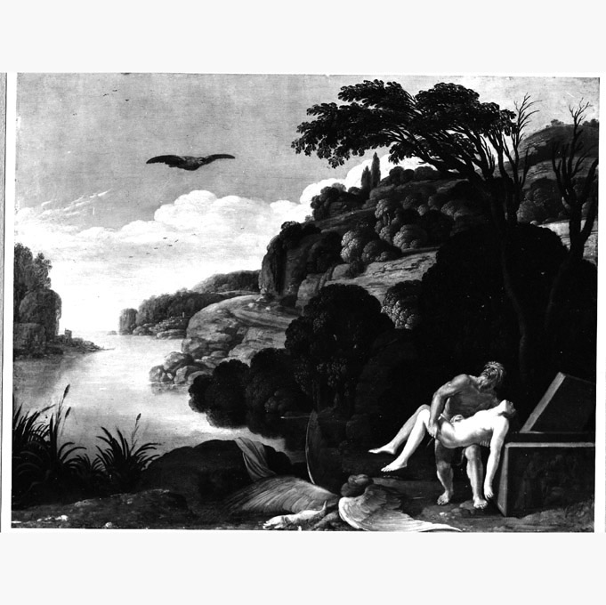 Dedalo e Icaro (dipinto, serie) di Saraceni Carlo (sec. XVII)