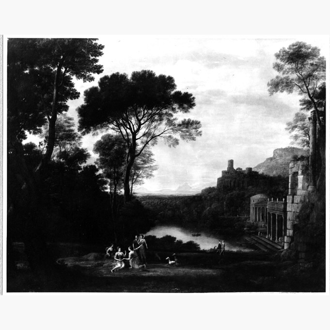 Numa pompilio e la ninfa egeria (dipinto, opera isolata) di Gellée Claude detto Claude Lorrain (sec. XVII)