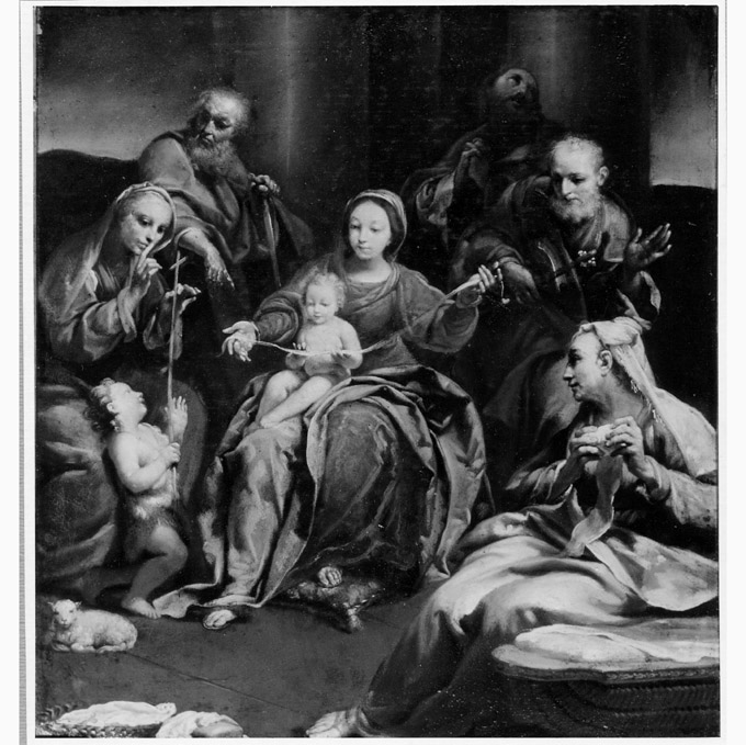 Sacra Famiglia con Sant'Anna e San Giovanni Battista bambino (dipinto, opera isolata) di Crespi Giuseppe Maria detto Spagnolo (sec. XVIII)