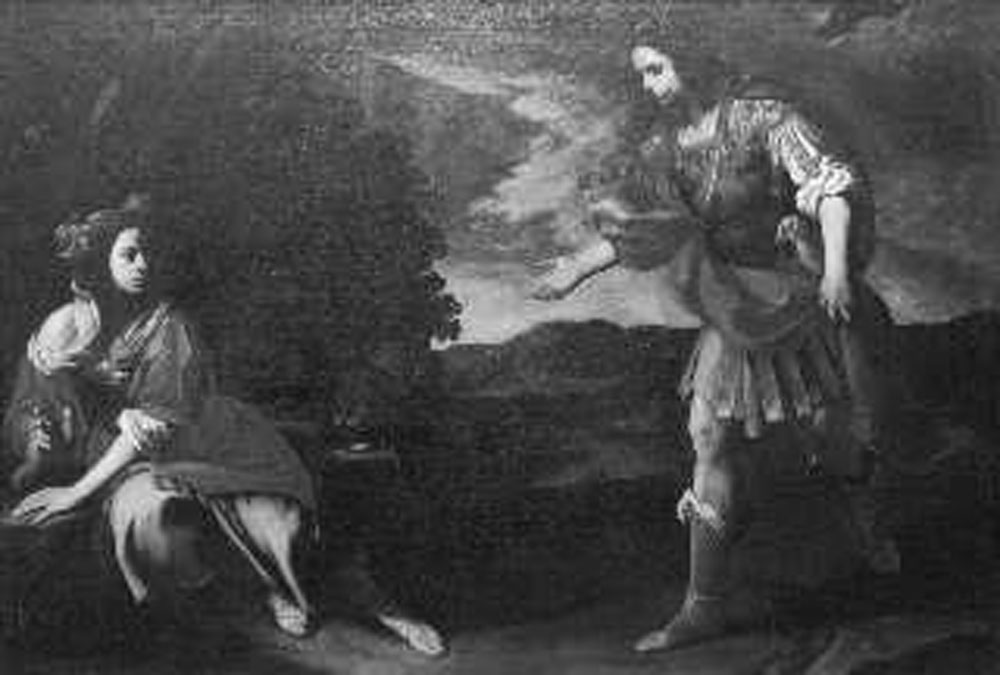 Tancredi e Clorinda (dipinto) di Stanzione Massimo (sec. XVII)