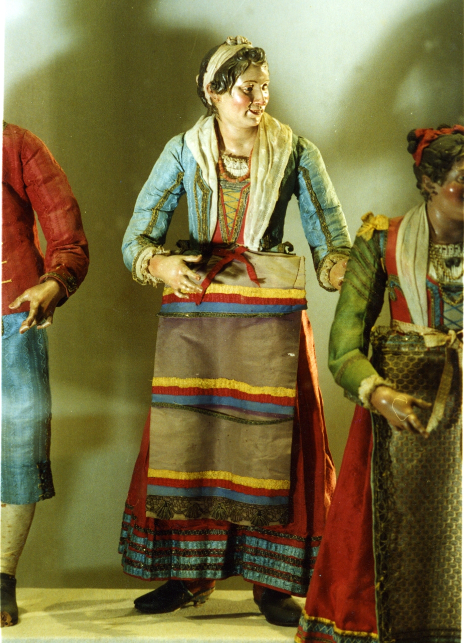 figura femminile (statuetta di presepio) - bottega napoletana (secc. XVIII/ XIX)