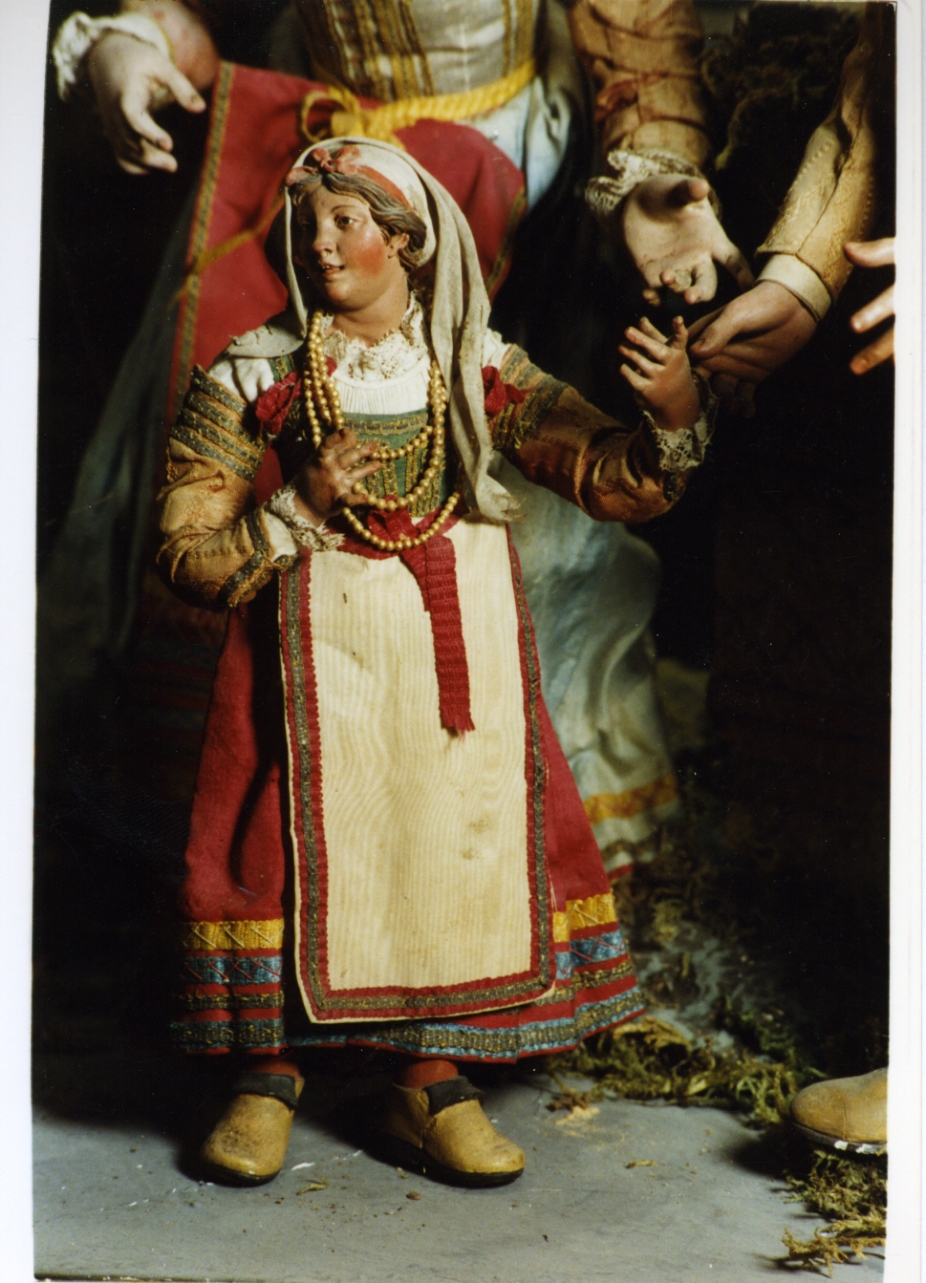figura femminile (statuetta di presepio) - bottega napoletana (secc. XVIII/ XIX)