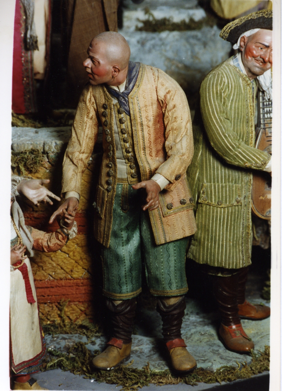figura maschile (statuetta di presepio) - bottega napoletana (secc. XVIII/ XIX)