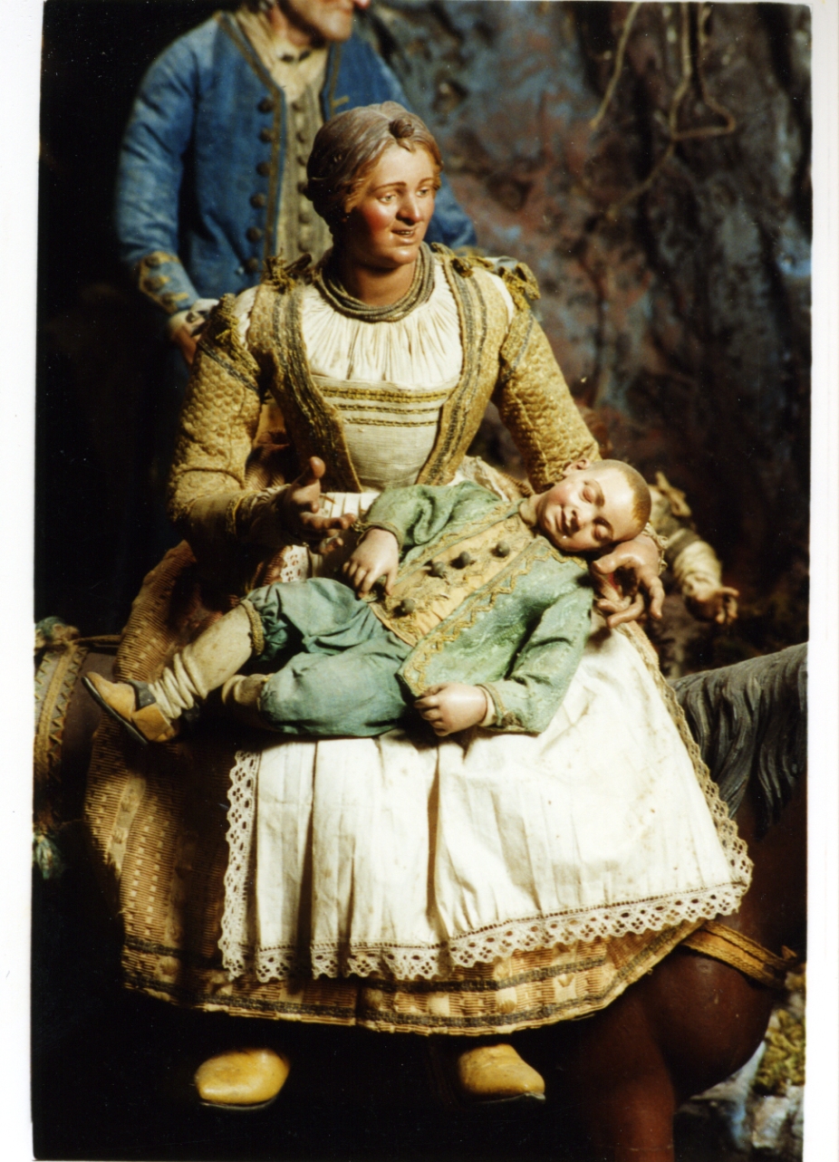 figura femminile (statuetta di presepio) - bottega napoletana (secc. XVIII/ XIX)