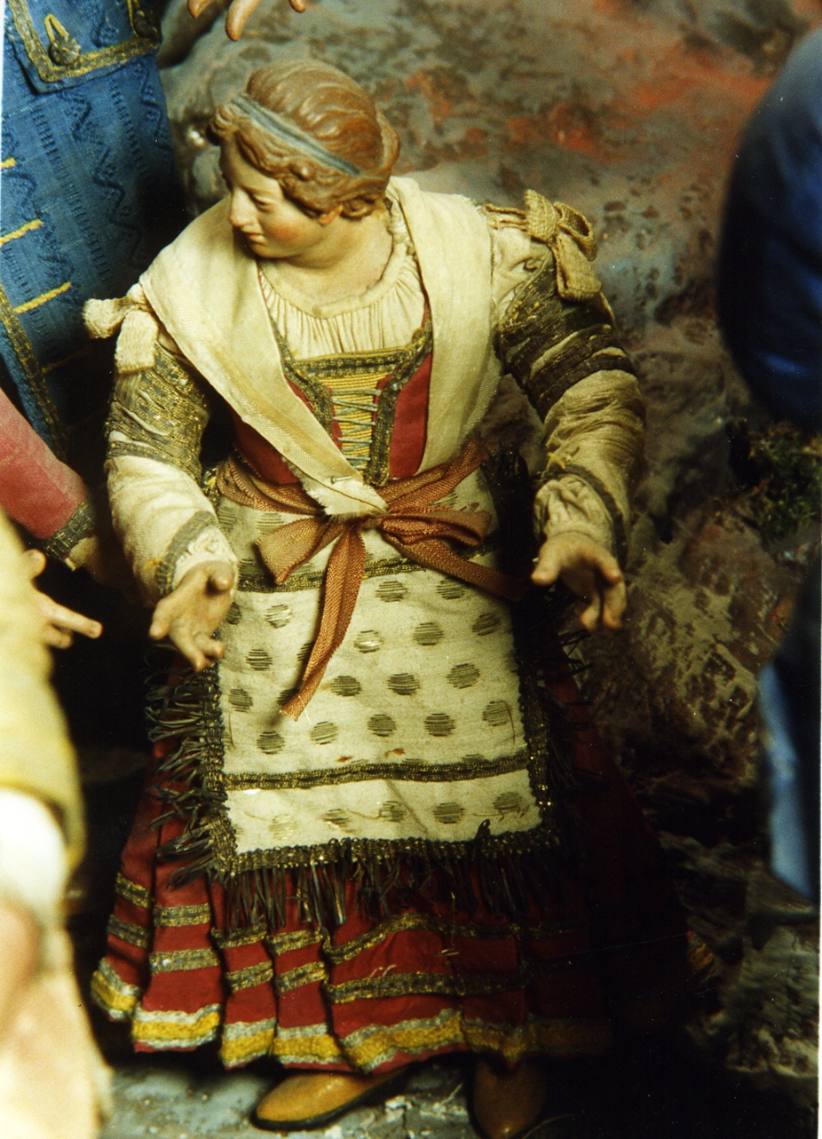figura femminile (statuetta di presepio) - bottega napoletana (secc. XVIII/ XIX)