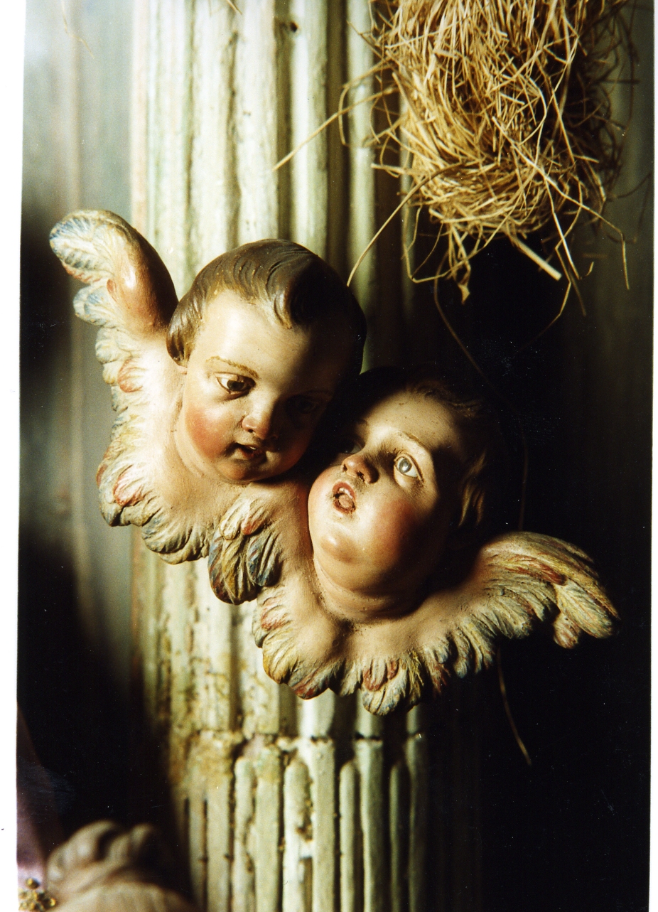 coppia di cherubini (scultura miniaturistica) - manifattura napoletana (secc. XVIII/ XIX)