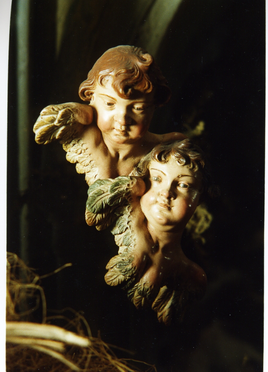 coppia di cherubini (scultura miniaturistica) - manifattura napoletana (secc. XVIII/ XIX)