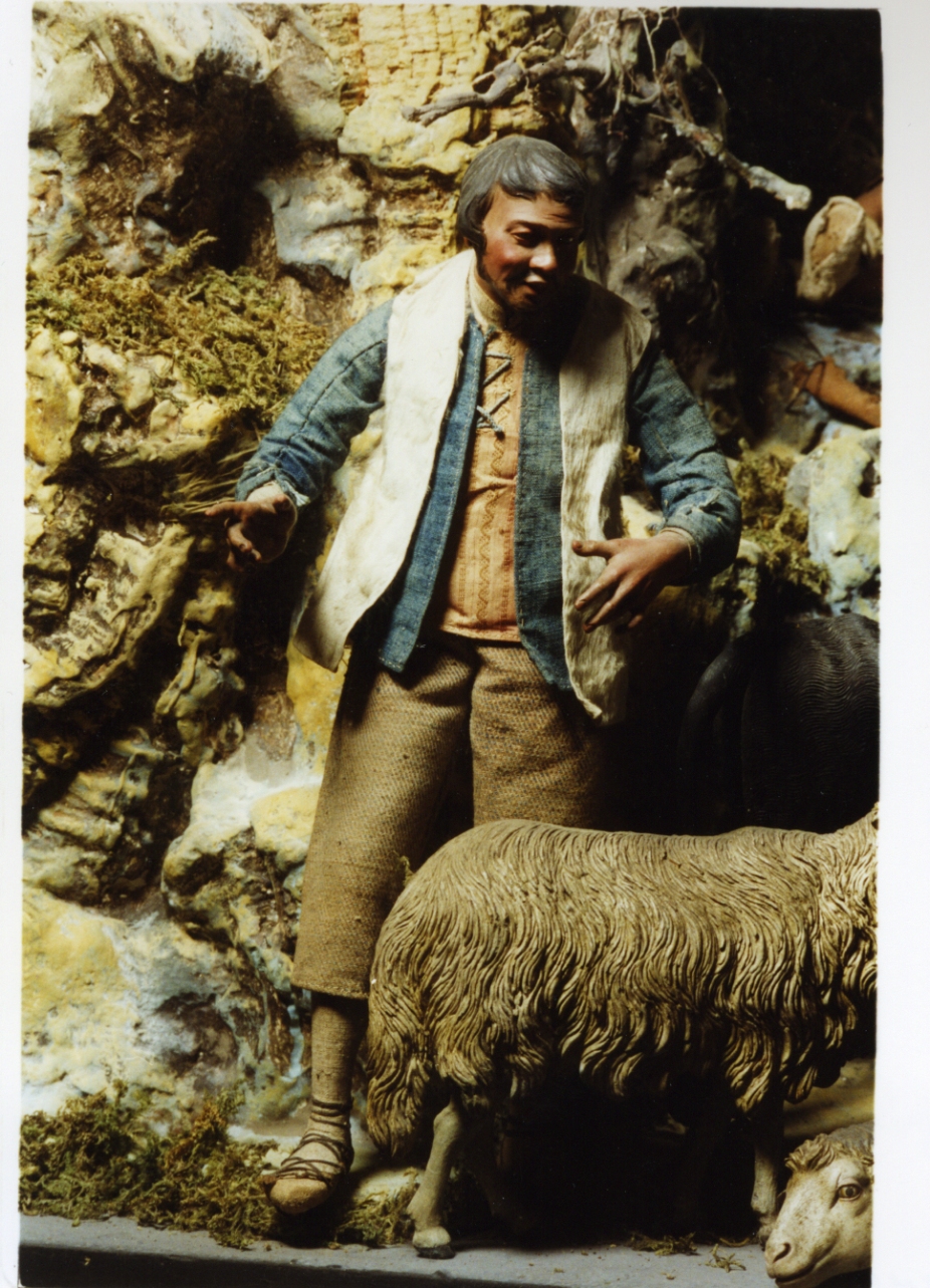 figura maschile (statuetta di presepio) di Bottigliero Matteo (cerchia) (secc. XVIII/ XIX)