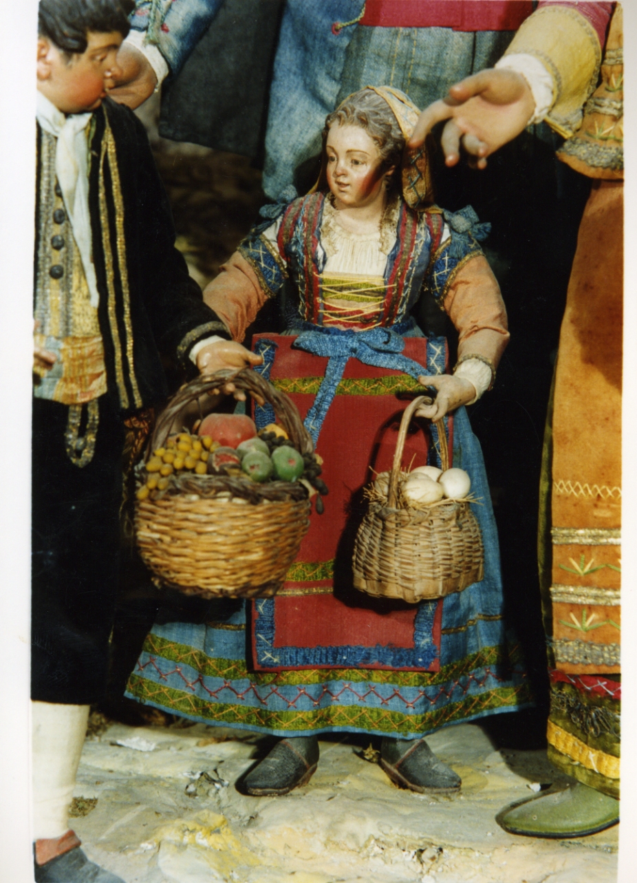 figura femminile (statuetta di presepio) - manifattura napoletana (sec. XIX)
