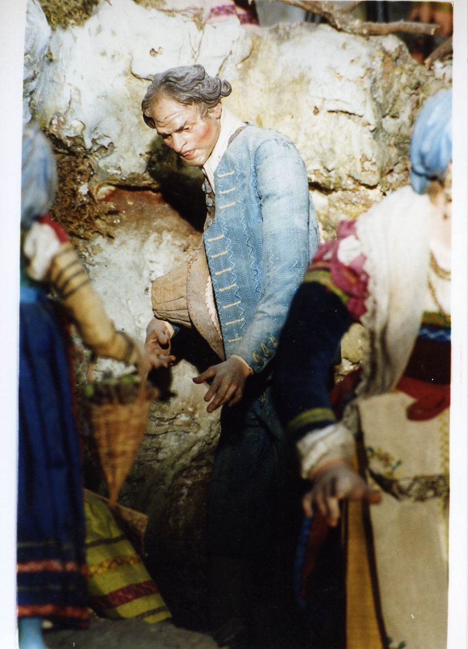 figura maschile (statuetta di presepio) di Celebrano Francesco (secc. XVIII/ XIX)