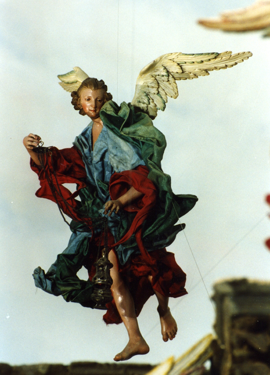 angelo con turibolo (statuetta di presepio) di De Luca Giuseppe (fine/inizio secc. XVIII/ XIX)