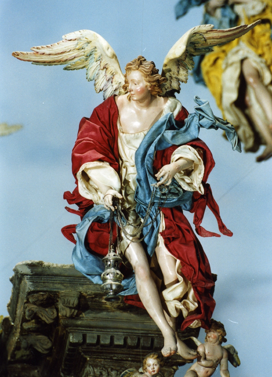 angelo con turibolo (statuetta di presepio) di Ingaldi Nicola (fine/inizio secc. XVIII/ XIX)