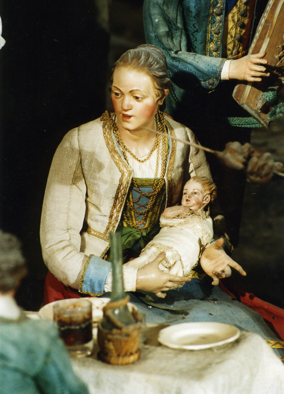 giovane donna (statuetta di presepio) di Mosca Lorenzo (prima metà sec. XIX)