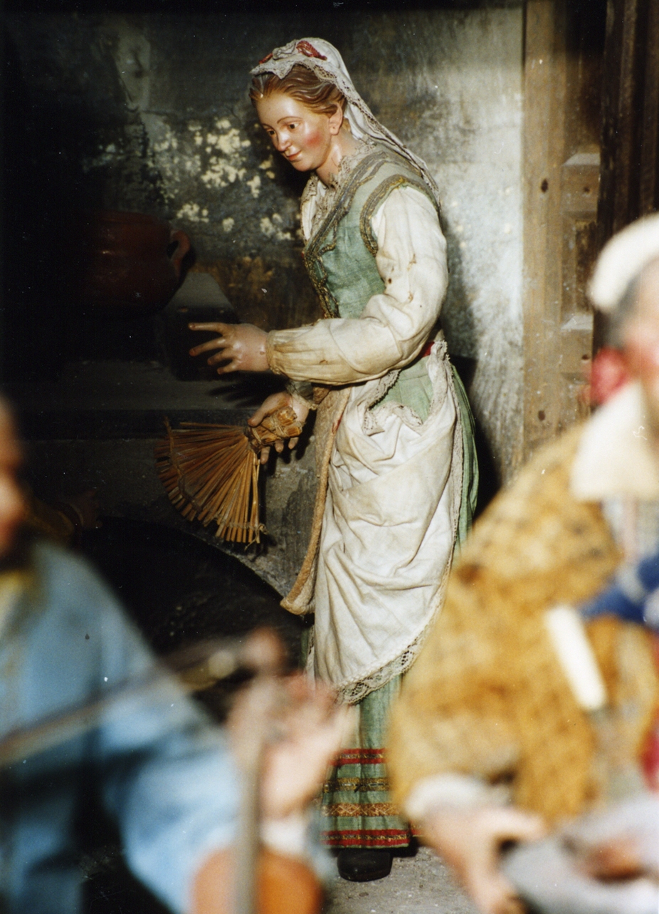 figura femminile (statuetta di presepio) - bottega napoletana (secc. XVIII/ XIX)