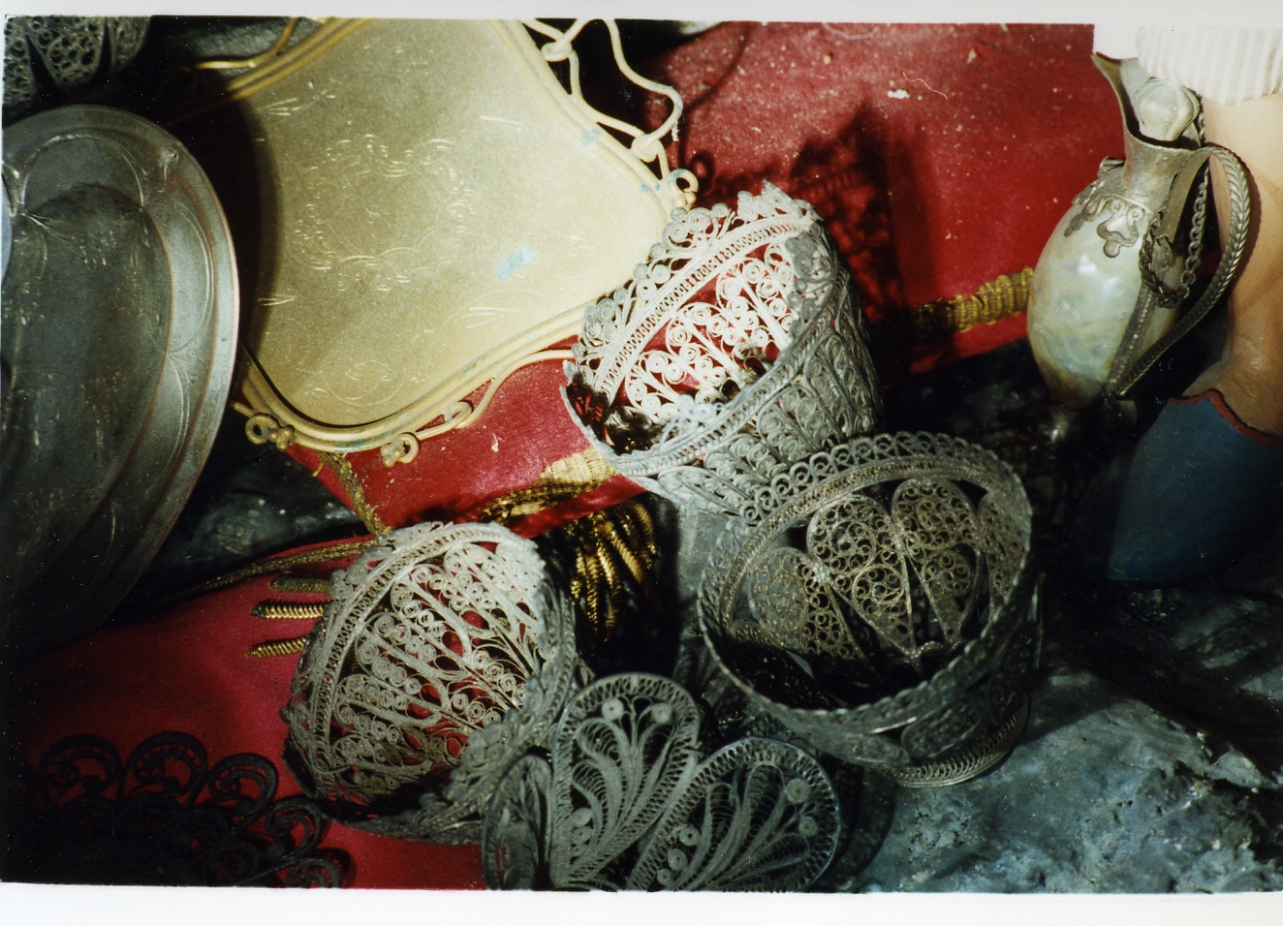 canestro (scultura miniaturistica) - bottega napoletana (sec. XIX)