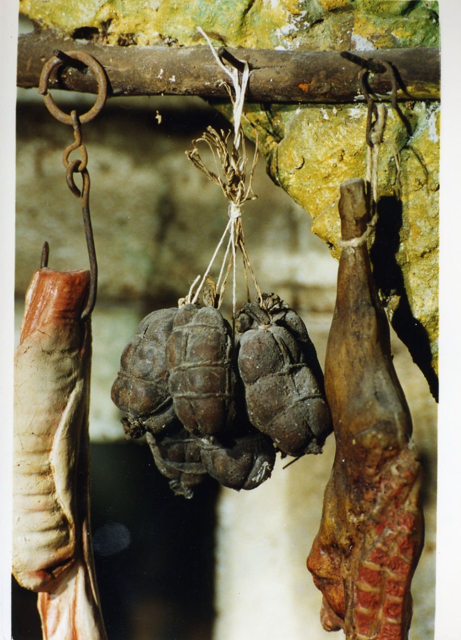 salame da minestra (scultura miniaturistica, serie) - bottega napoletana (secc. XVIII/ XIX)