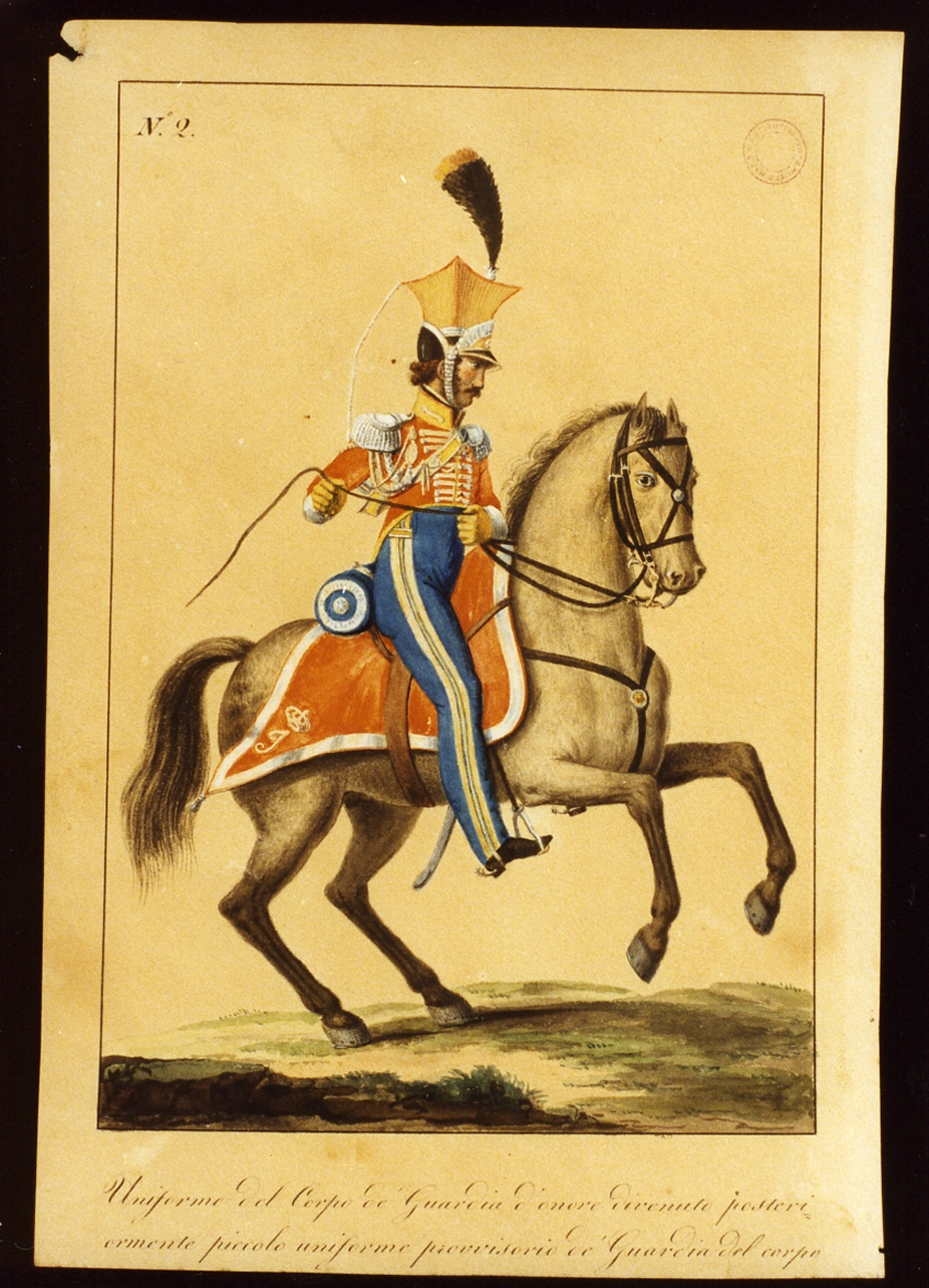 figura maschile (dipinto) - ambito napoletano (sec. XIX)