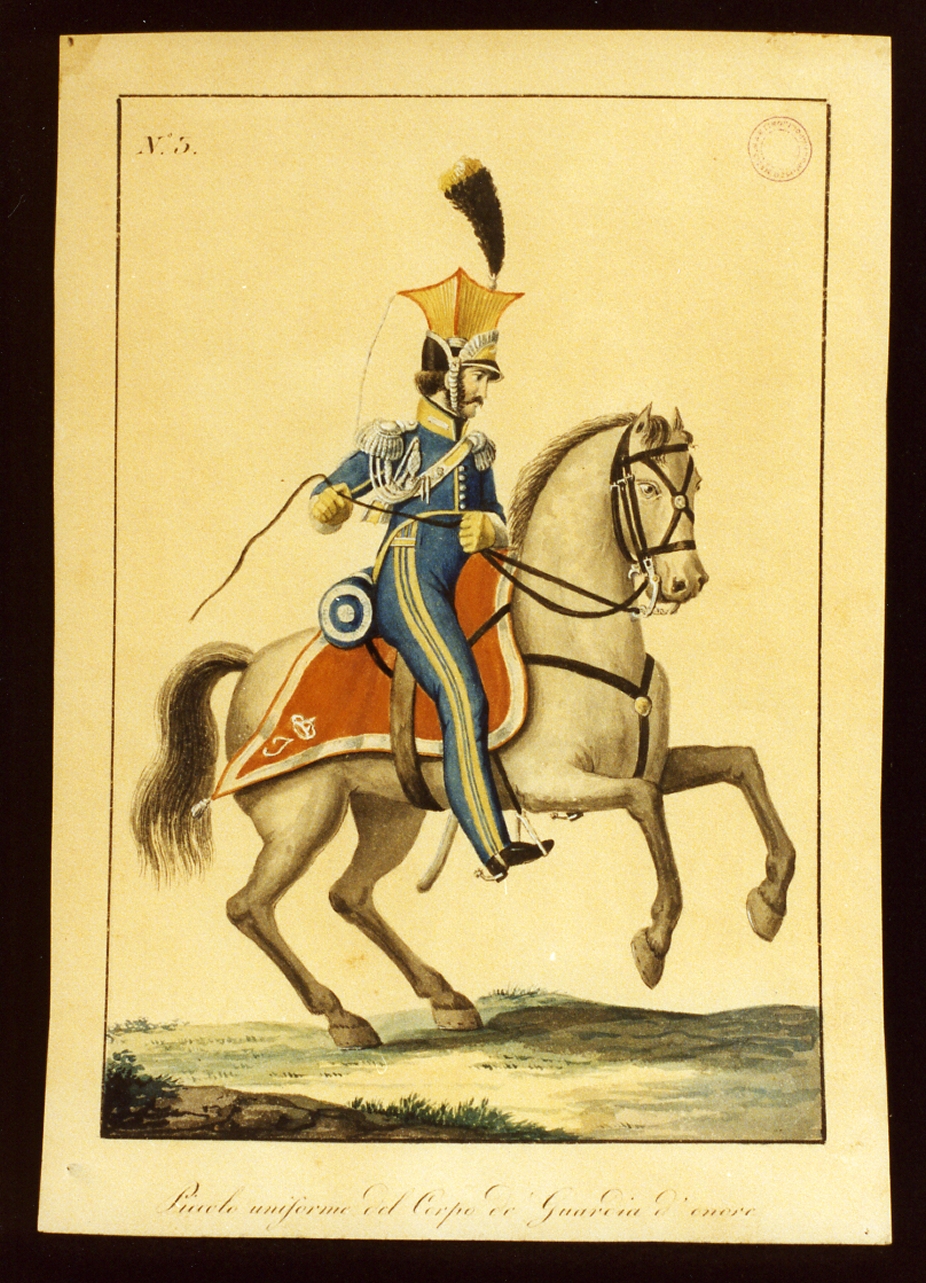 figura maschile (dipinto) - ambito napoletano (sec. XIX)