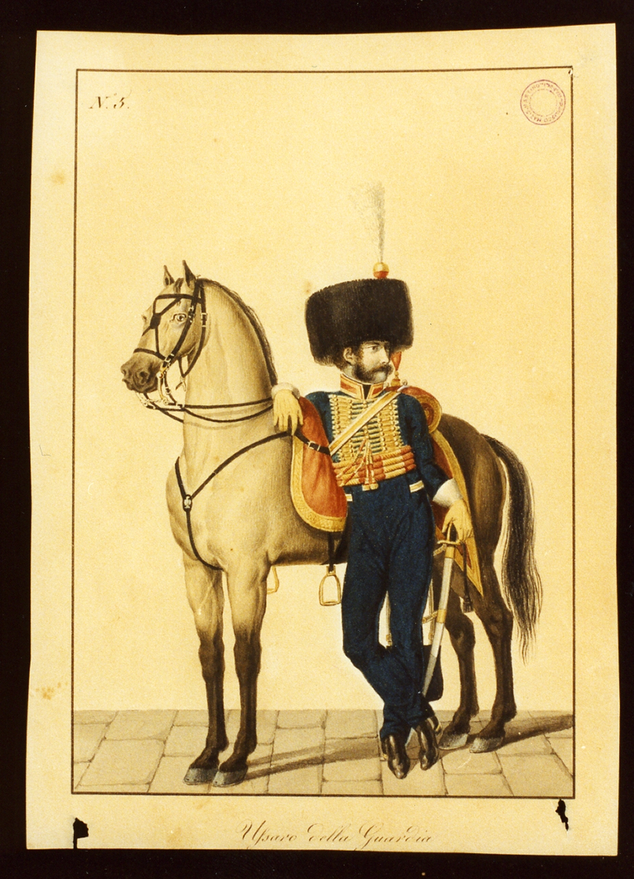 figura maschile (dipinto) - ambito napoletano (sec. XIX)