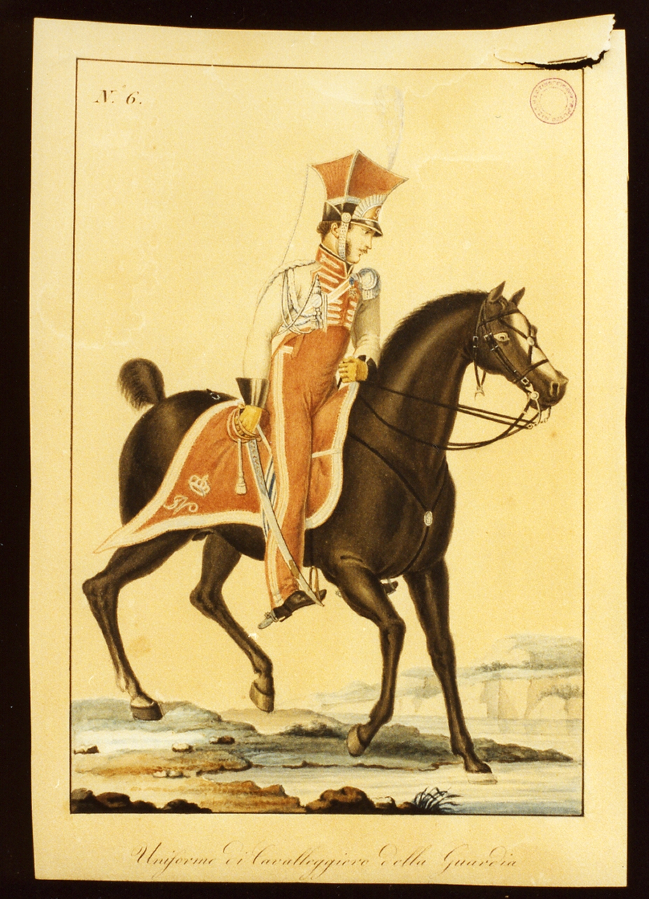 figura maschile (dipinto) - ambito napoletano (sec. XIX)