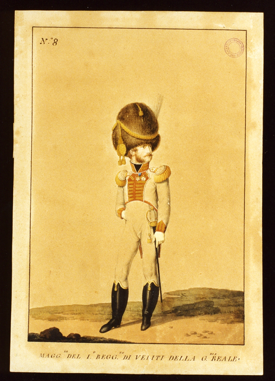 figura maschile (dipinto) - ambito napoletano (sec. XIX)