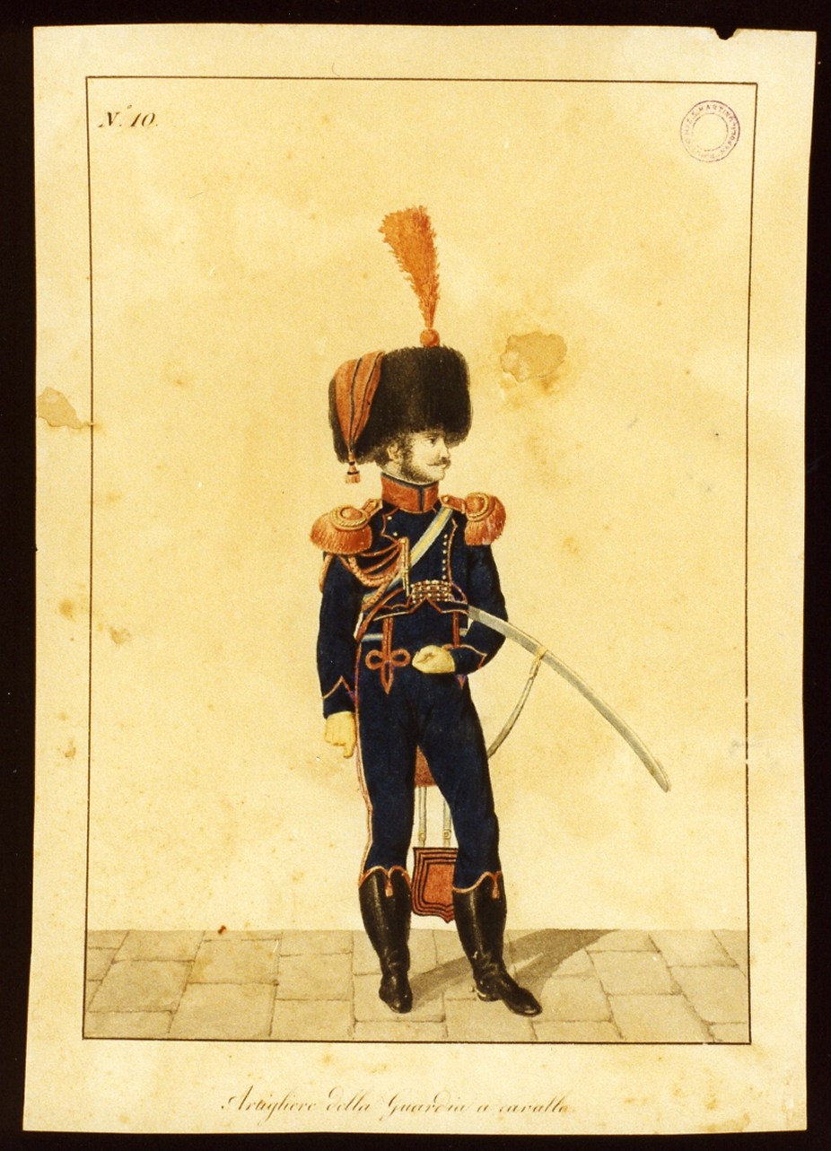 figura maschile (dipinto) - ambito napoletano (sec. XIX)