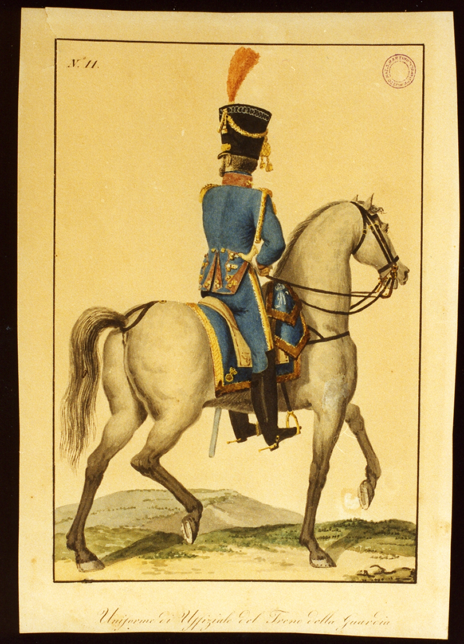 figura maschile (dipinto) - ambito napoletano (sec. XIX)