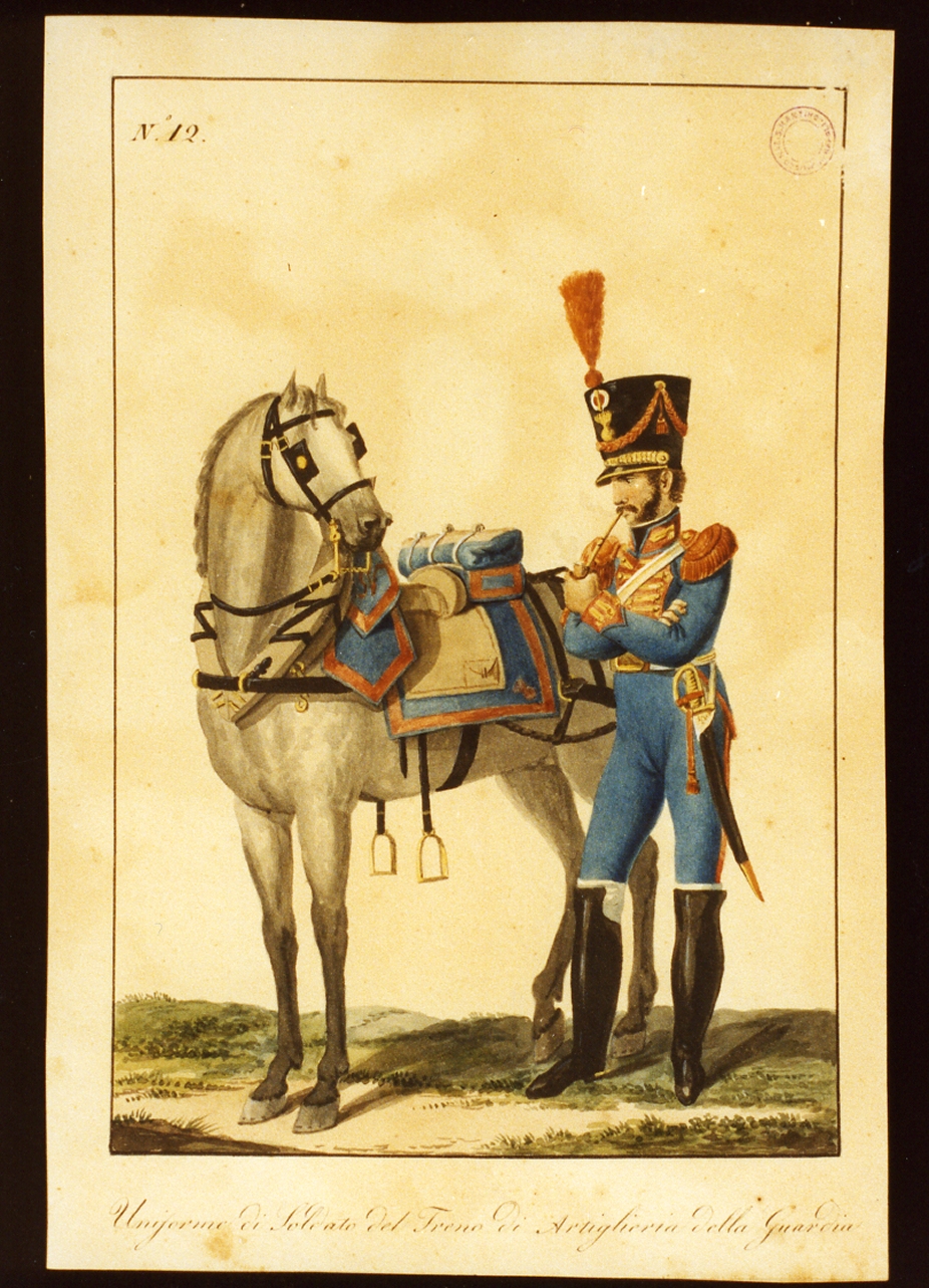 figura maschile (dipinto) - ambito napoletano (sec. XIX)