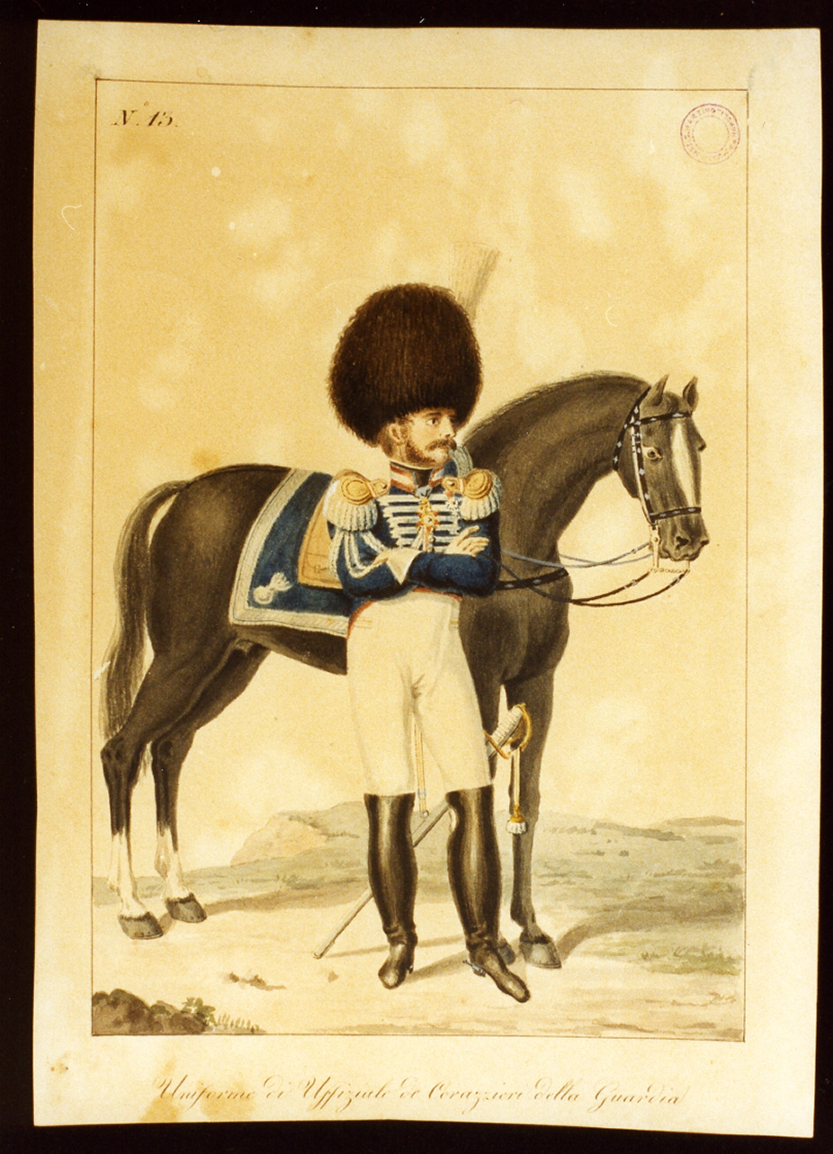 figura maschile (dipinto) - ambito napoletano (sec. XIX)