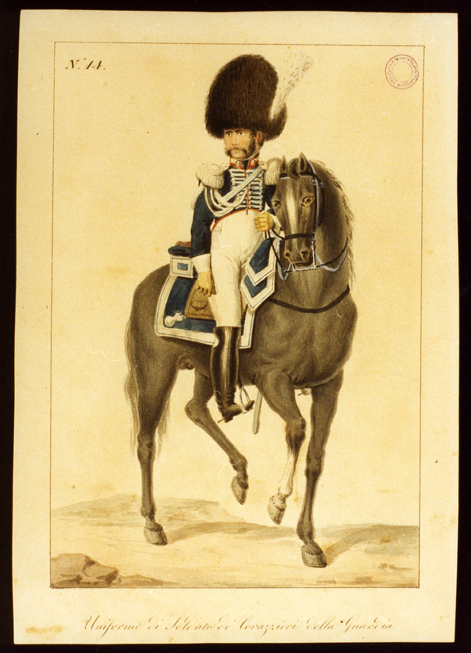 figura maschile (dipinto) - ambito napoletano (sec. XIX)