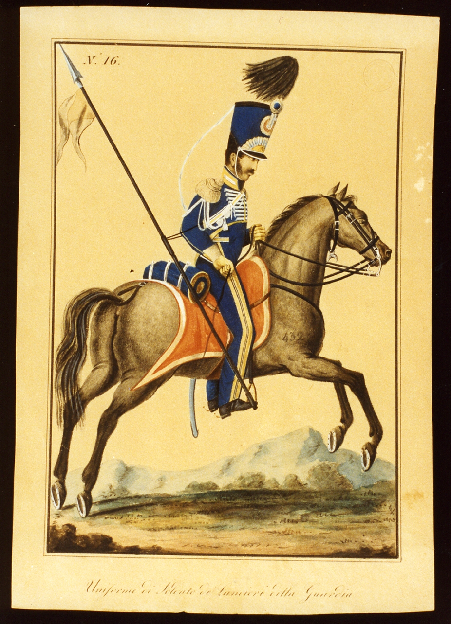 figura maschile (dipinto) - ambito napoletano (sec. XIX)