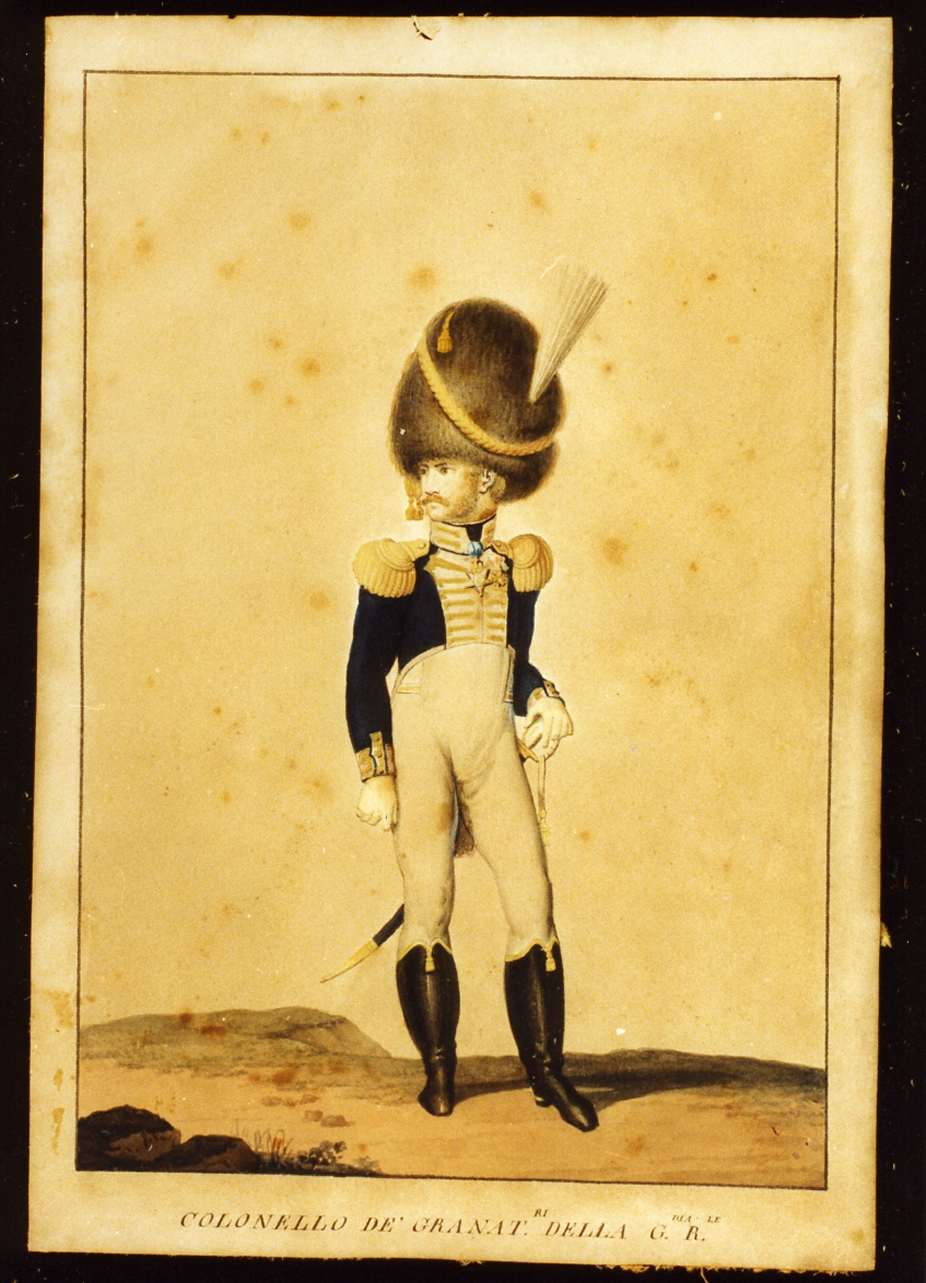 figura maschile (dipinto) - ambito napoletano (sec. XIX)