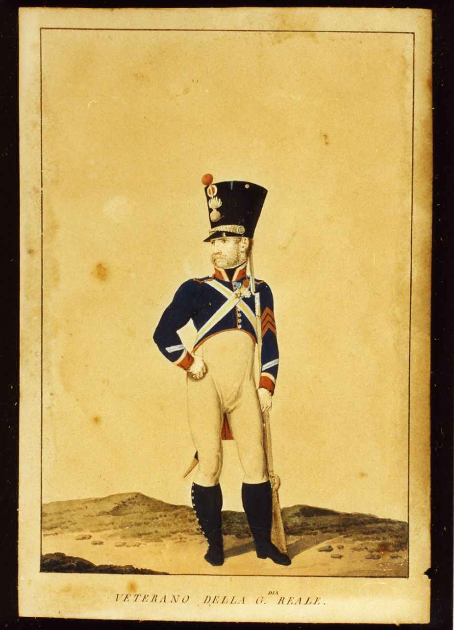 figura maschile (dipinto) - ambito napoletano (sec. XIX)