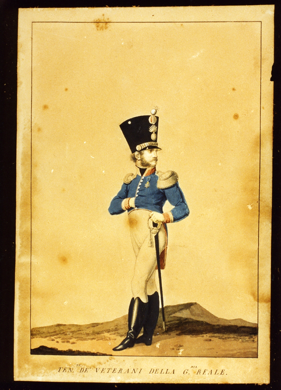 figura maschile (dipinto) - ambito napoletano (sec. XIX)